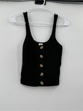 Pacsun me to we black ribbed tank small
